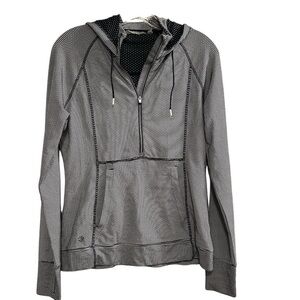 Athleta Heavenly Heights Navy and White Striped Hoodie Size‎ Small